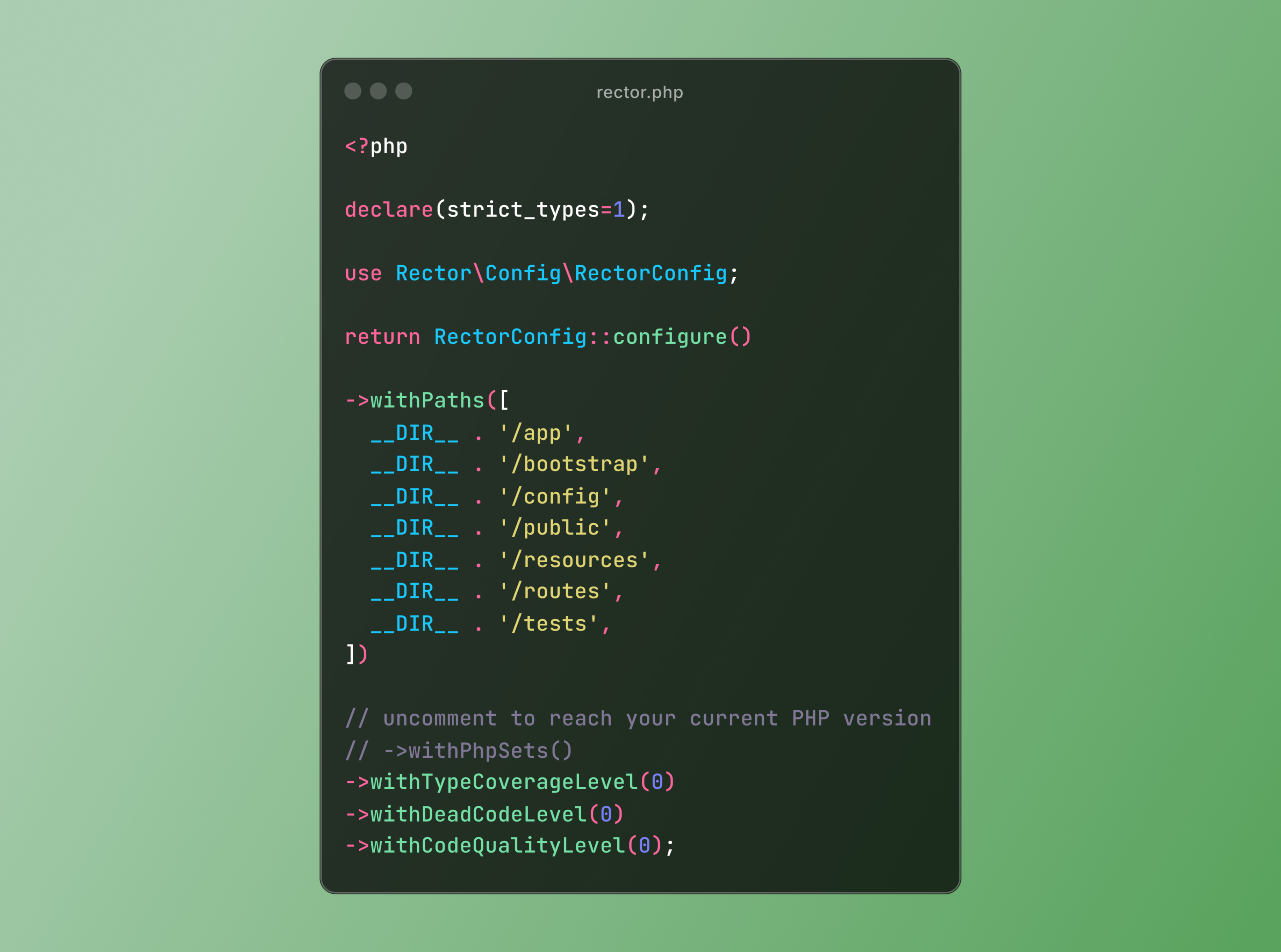 rector config