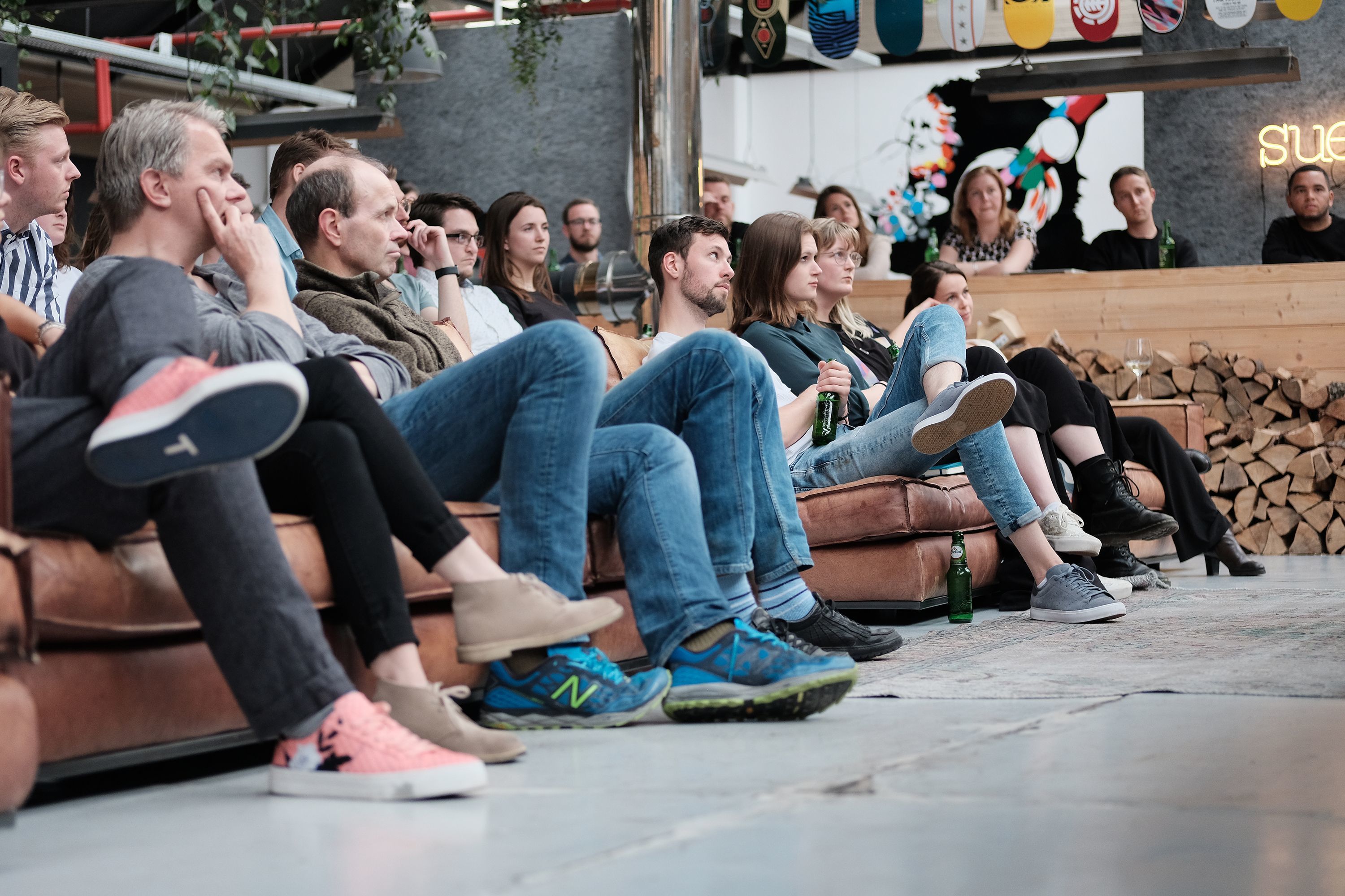 Bezoekers tijdens een Laravel meetup