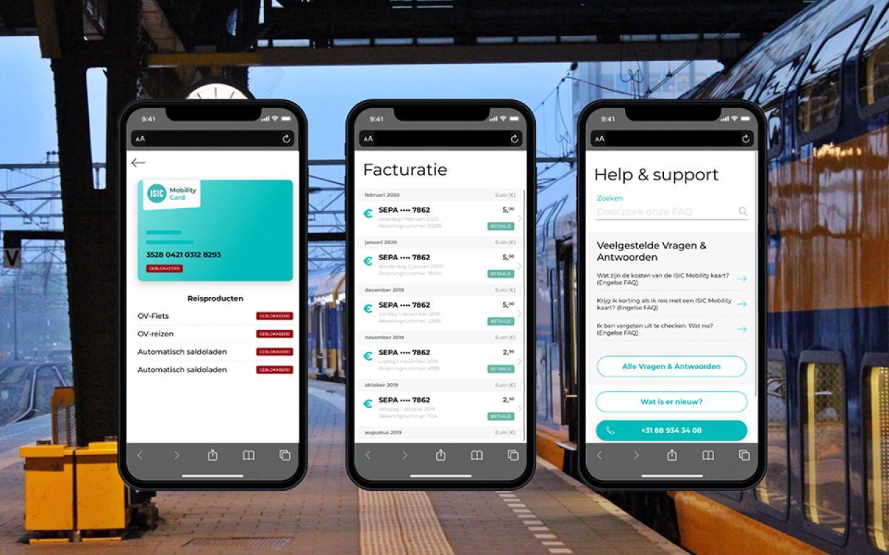 Mobiele app, API en adminpanel als MVP voor toetsing onder duizenden reizigers